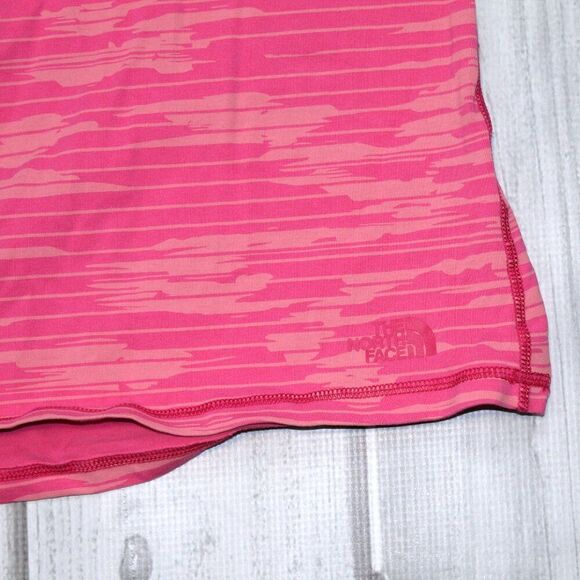 The North Face Tankini Top Womens XL Pink Yellow Striped Racerback - Picture 2 of 5